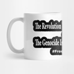 The Revolution Will Not Be Televised but The Genocide Is Being Livestreamed #FreePalestine - Horizontal - Sticker - Front Mug